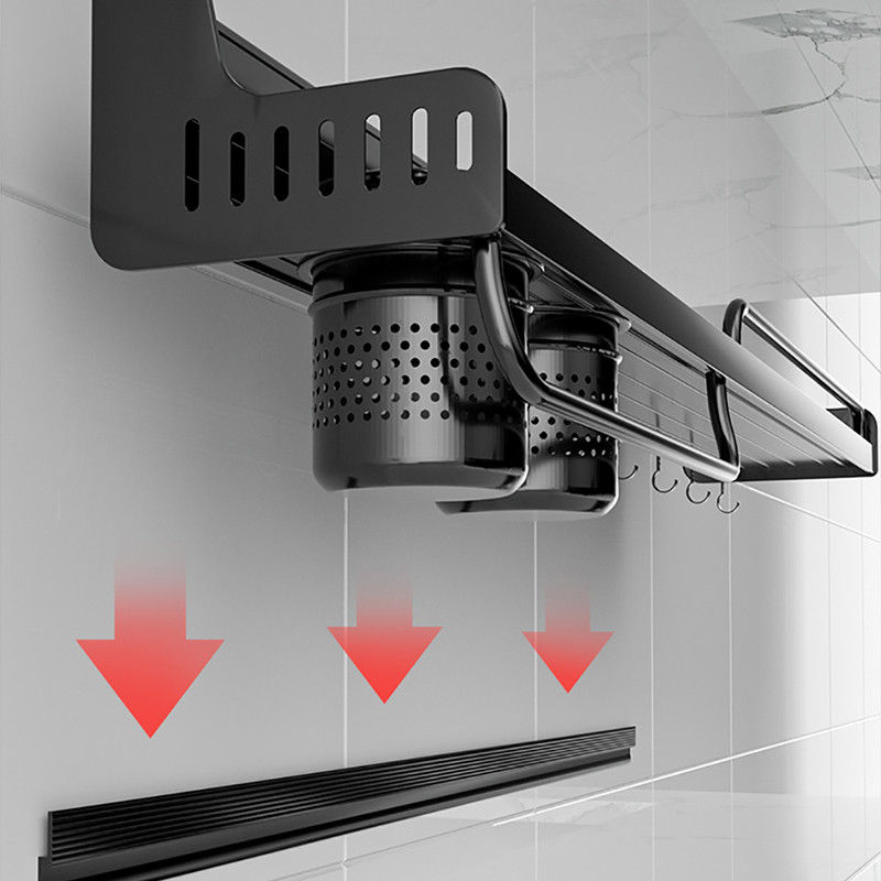 Višenamjenski kuhinjski stalak 40/50 cm Polica Štapići Cijev s kukom Kuhinjski organizator Kućni dodaci Zidni, bez bušenja