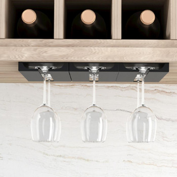 Αξεσουάρ κουζίνας Βάση τοίχου Βάση ποτηριών κρασιού Stemware Ταξινόμηση κρεμαστό γυάλινο ράφι ποτηριών Οργανωτής ντουλαπιών χωρίς διάτρηση