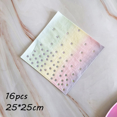 1 rinkinys vienkartiniai stalo reikmenys vaivorykštės spalvos apvalus plokščias popierinis puodelis popierinis rankšluostis vakarėlio reikmenys Gimtadienio vestuvių vakarėlio dekoravimas