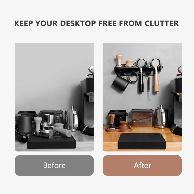 51/54/58 mm-es falra szerelhető kávéskészlet, tároló állvány, kinyomkodás ingyenes eszpresszó kávé portaszűrők tartó kávés edényszervező tartozékok