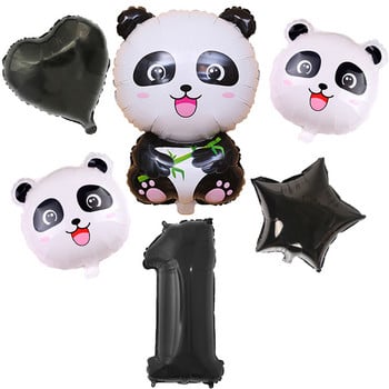 Προμήθειες Panda Party Decorations Happy Birthday Banner Balloons Panda Cake Toppers και τσάντες δώρου για ντους μωρού Panda Bear