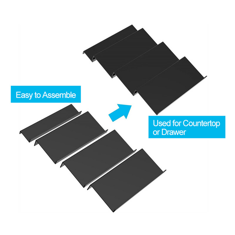Vürtsisahtli korraldaja Akrüül vürtside riiul 4 astmega vürtside korraldaja köögikappide jaoks Reguleeritava disainiga ürdi- ja vürtsipurkide jaoks