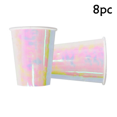 8 gostiju Prekrasno posuđe u obliku pahuljica Božićni tanjuri Smrznuti pribor za rođendansku zabavu Snijeg Led Zamrznuta tema Parti Decor