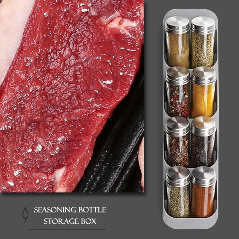 8 võrega vürtside hoiustamisrest Köögi kastmepudeli hoidik Sahtel Korraldaja Maitseainete maitseainepudeli hoidiku karp