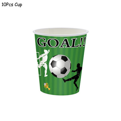 Nogometna tematska zabava Jednokratno posuđe Banner Baloni Nogometni gol Tanjur za šalice za djecu Dječaci Rođendanska zabava Dekoracija