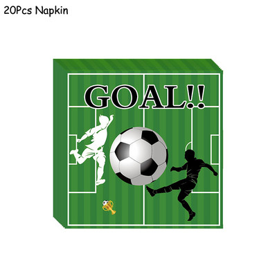 Nogometna tematska zabava Jednokratno posuđe Banner Baloni Nogometni gol Tanjur za šalice za djecu Dječaci Rođendanska zabava Dekoracija