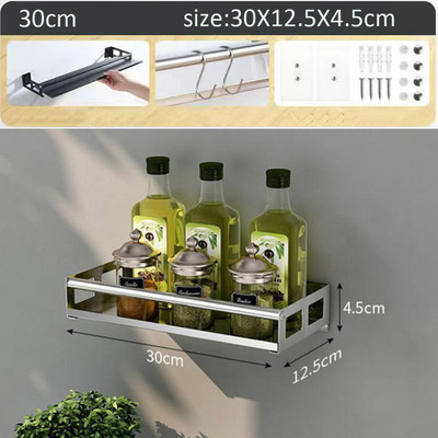 Riiul Moodne põhjamaises stiilis köögis korraldaja Seinakinnitus kronstein Säilitusriiul Vürtsipurk Kapp Riiul tarvikud Vannitoa riiul