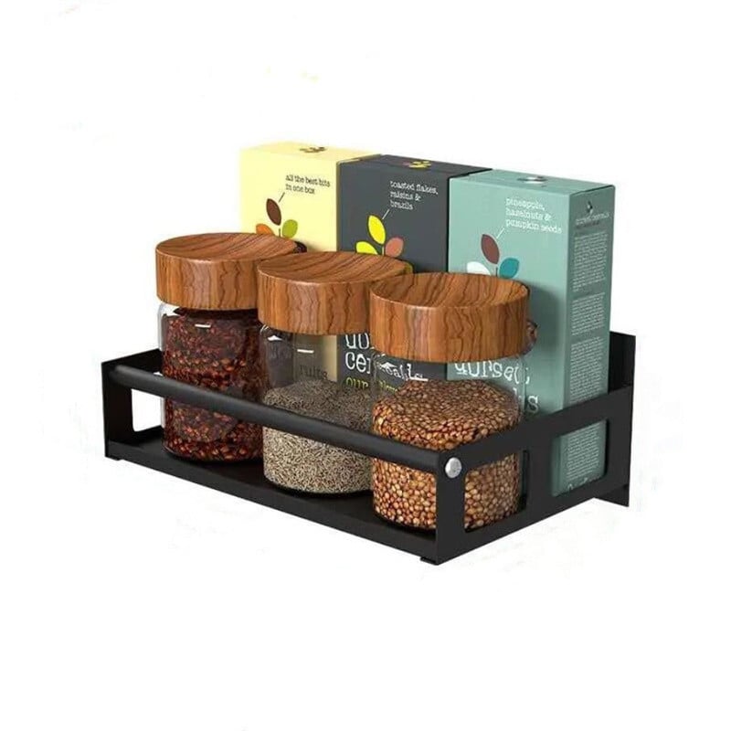 Kuhinjska kuka za pohranu bez probijanja Zidni stalak za pohranu kuhinjskog posuđa Dodaci Organizatori za ormariće Prikačite policu za pohranu K010