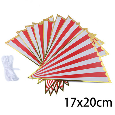 Hârtie de circ Vase de masă de unică folosință Farfurii cu dungi roșii, cești, pentru nuntă, pentru petrecerea de aniversare, decorațiuni de Crăciun