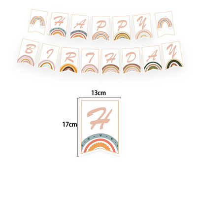 Boho Rainbow Dekoracije za rođendansku proslavu Pribor za jelo Tematske zastavice Prekrivači za torte Balonski vijenac za Baby Shower potrepštine za zabavu