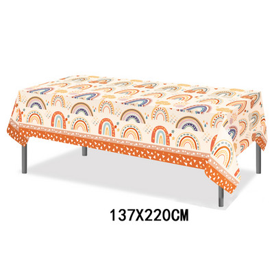 Boho Rainbow Dekoracije za rođendansku proslavu Pribor za jelo Tematske zastavice Prekrivači za torte Balonski vijenac za Baby Shower potrepštine za zabavu