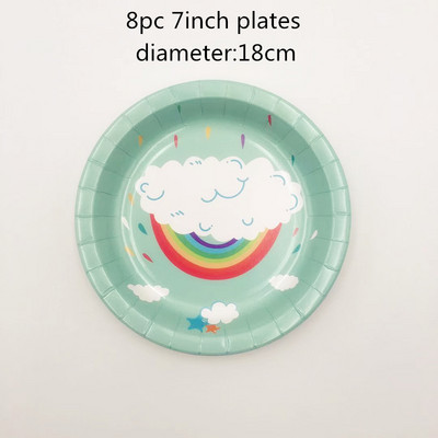 Šareni Rainbow Sretan rođendan jednokratni ukrasi za zabave