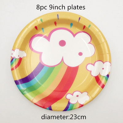 Šareni Rainbow Sretan rođendan jednokratni ukrasi za zabave