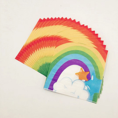 Šareni Rainbow Sretan rođendan jednokratni ukrasi za zabave