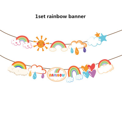 Šareni Rainbow Sretan rođendan jednokratni ukrasi za zabave