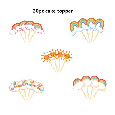 Šareni Rainbow Sretan rođendan jednokratni ukrasi za zabave