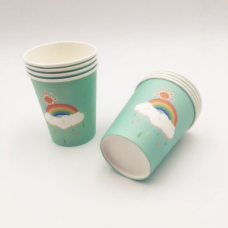 Šareni Rainbow Sretan rođendan jednokratni ukrasi za zabave