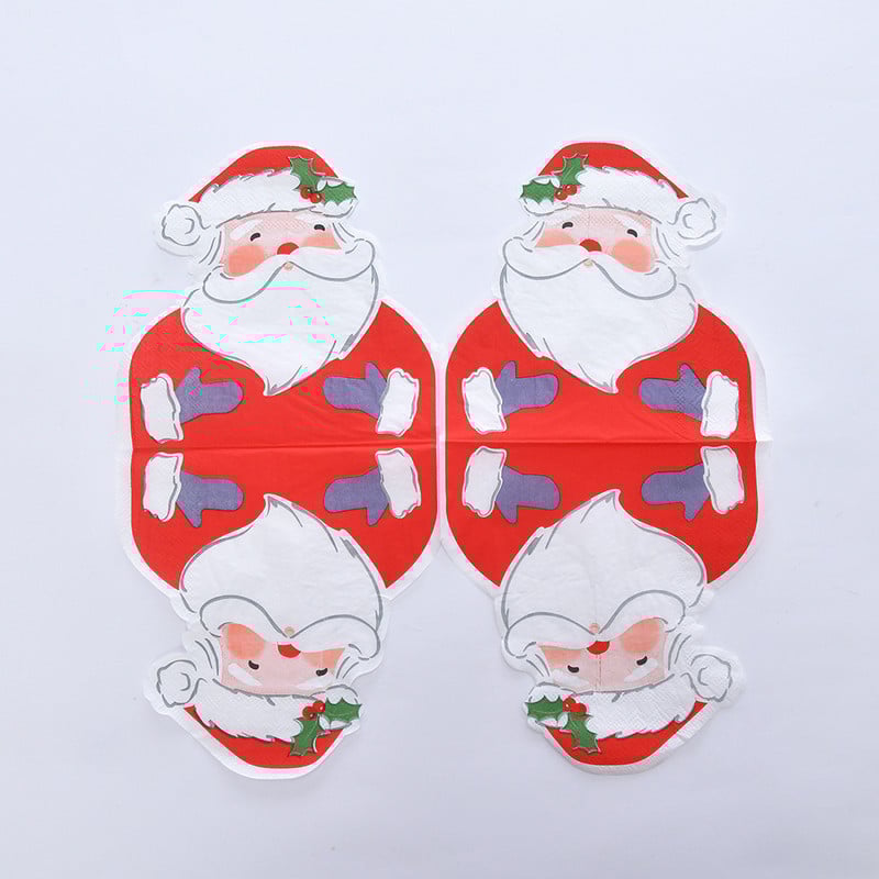 Božićna tematska zabava Jednokratno posuđe Bronzing Papirnati tanjuri Papirnate čaše Sretan Božić Ukrasi za dom Božićni ukrasi