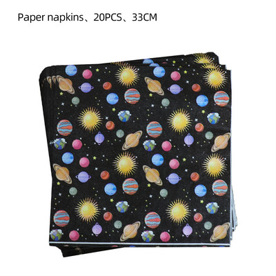 Potrepštine za zabavu s temom svemira Svemirski rođendanski ukrasi za dječake Galaxy Party Decor Sretan rođendan Set jednokratnog posuđa