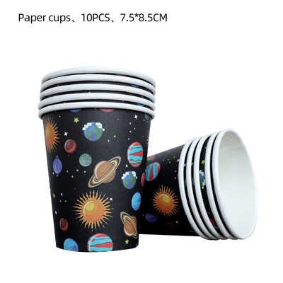 Potrepštine za zabavu s temom svemira Svemirski rođendanski ukrasi za dječake Galaxy Party Decor Sretan rođendan Set jednokratnog posuđa
