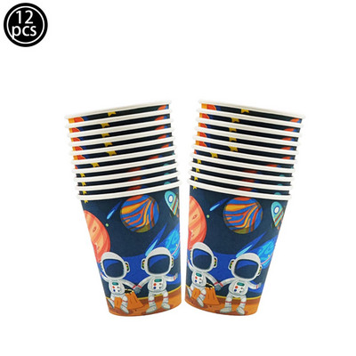 Potrepštine za zabavu s temom svemira Svemirski rođendanski ukrasi za dječake Galaxy Party Decor Sretan rođendan Set jednokratnog posuđa