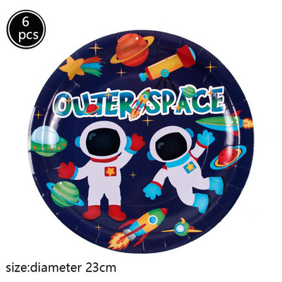 Potrepštine za zabavu s temom svemira Svemirski rođendanski ukrasi za dječake Galaxy Party Decor Sretan rođendan Set jednokratnog posuđa