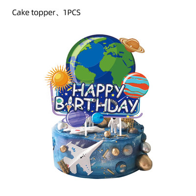 Potrepštine za zabavu s temom svemira Svemirski rođendanski ukrasi za dječake Galaxy Party Decor Sretan rođendan Set jednokratnog posuđa