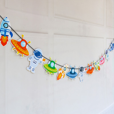 Potrepštine za zabavu s temom svemira Svemirski rođendanski ukrasi za dječake Galaxy Party Decor Sretan rođendan Set jednokratnog posuđa