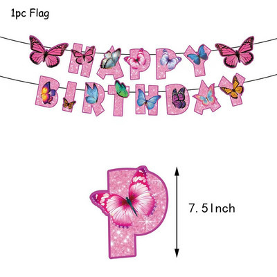 Leptir Cvijet Crtić Party Posuđe za jednokratnu upotrebu Dekoracija Papirnati tanjuri Šalice Baloni Rođendan Baby Shower Potrepštine za svadbe