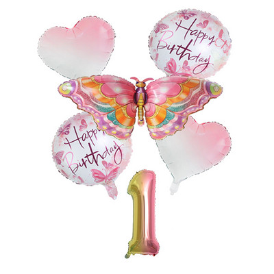 Leptir Cvijet Crtić Party Posuđe za jednokratnu upotrebu Dekoracija Papirnati tanjuri Šalice Baloni Rođendan Baby Shower Potrepštine za svadbe