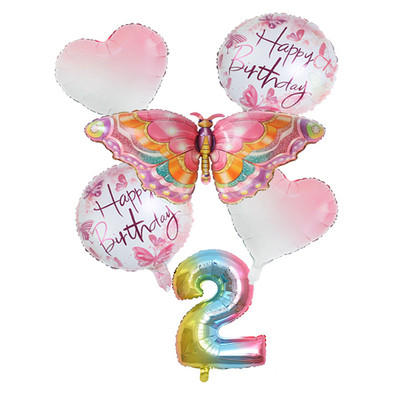 Leptir Cvijet Crtić Party Posuđe za jednokratnu upotrebu Dekoracija Papirnati tanjuri Šalice Baloni Rođendan Baby Shower Potrepštine za svadbe