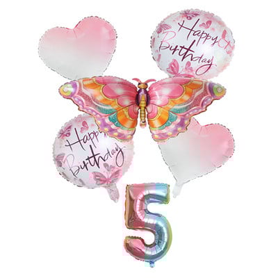 Leptir Cvijet Crtić Party Posuđe za jednokratnu upotrebu Dekoracija Papirnati tanjuri Šalice Baloni Rođendan Baby Shower Potrepštine za svadbe