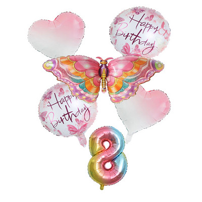 Leptir Cvijet Crtić Party Posuđe za jednokratnu upotrebu Dekoracija Papirnati tanjuri Šalice Baloni Rođendan Baby Shower Potrepštine za svadbe