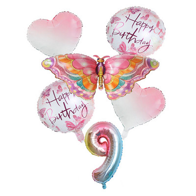 Leptir Cvijet Crtić Party Posuđe za jednokratnu upotrebu Dekoracija Papirnati tanjuri Šalice Baloni Rođendan Baby Shower Potrepštine za svadbe