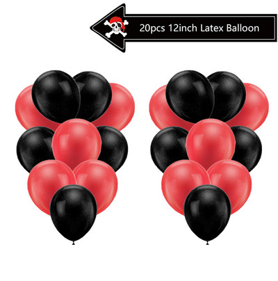 Seturi de tacamuri de unica folosinta cu tema petrecerii pirati Decoratiuni pentru petreceri de aniversare pentru copii Farfurie Servetele Cupa Banner Decor Baby Shower