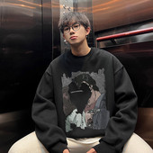 Meeste kevadine värvilise trükiga avara mustriga pluus