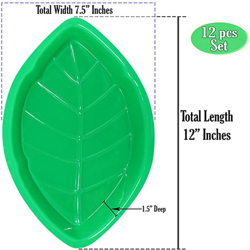 Farfurie cu frunze de broasca testoasa din Hawaii Happy Tropical Hawaiian Aloha Summer Birthday Party Decor Jungle Safari Luau Wedding Supplies