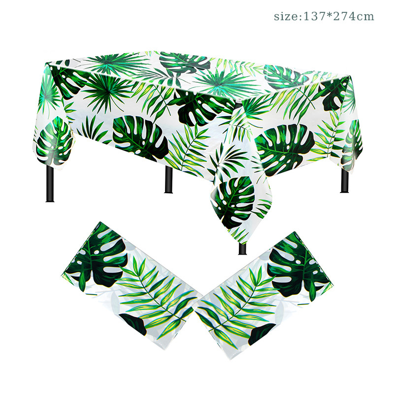 Farfurie cu frunze de broasca testoasa din Hawaii Happy Tropical Hawaiian Aloha Summer Birthday Party Decor Jungle Safari Luau Wedding Supplies
