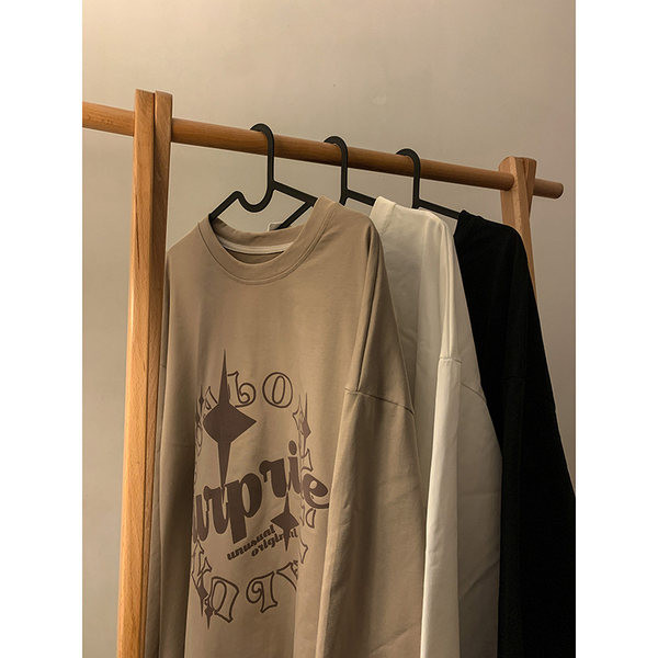 Ανδρική ρετρό μακρυμάνικη μπλούζα με γράμματα