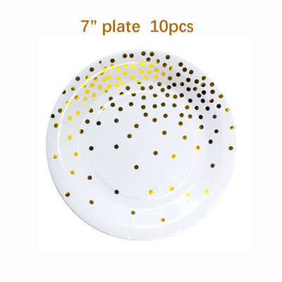 Dot Paper Veselă de petrecere de unică folosință Roz Negru Alb Farfurii pentru pahare de hârtie pentru nuntă, ziua de naștere, decorațiuni pentru petreceri