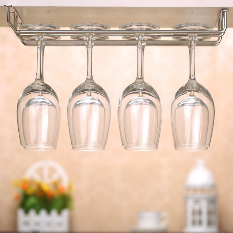 35 cm seinale kinnitatav veiniklaasihoidja Kvaliteetne hoiurest Köögikapi korraldaja roostevabast terasest baari riidepuu riiul