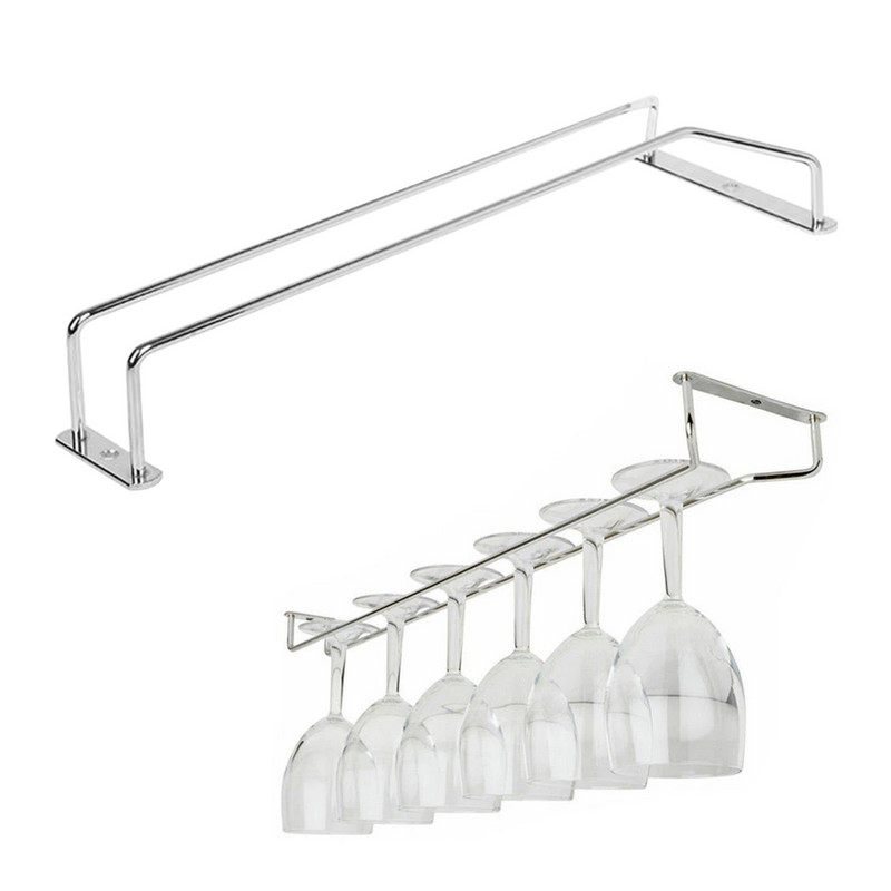 35 cm seinale kinnitatav veiniklaasihoidja Kvaliteetne hoiurest Köögikapi korraldaja roostevabast terasest baari riidepuu riiul