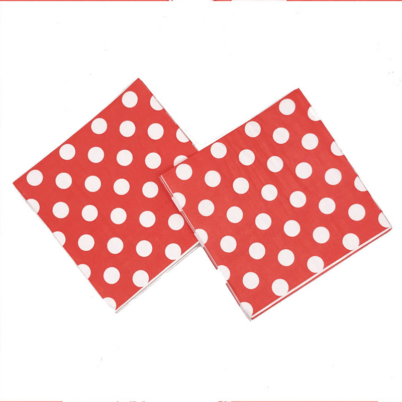 Dekorácie na narodeninovú párty s červeno-bielymi bodkami, jednorazový riad, taniere s bodkami, obrúsky, bannery, slamky