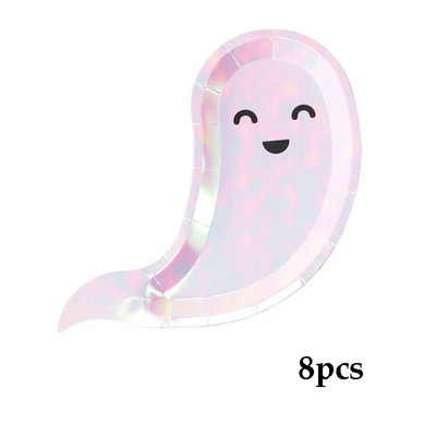 Halloween Ghost Vesela de unica folosinta Decoratiuni pentru Halloween Fericit Farfurii de hartie Cesti Servetel