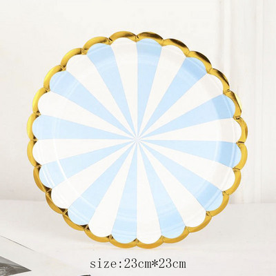 10 τμχ Επιτραπέζιο σκεύος μιας χρήσης Bronzing 18x18cm Χάρτινα πιάτα 250ml Κύπελλο Πάρτυ για Γενέθλια Προμήθειες Μπομπονιέρες Γάμου Επετείου