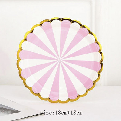 10 τμχ Επιτραπέζιο σκεύος μιας χρήσης Bronzing 18x18cm Χάρτινα πιάτα 250ml Κύπελλο Πάρτυ για Γενέθλια Προμήθειες Μπομπονιέρες Γάμου Επετείου