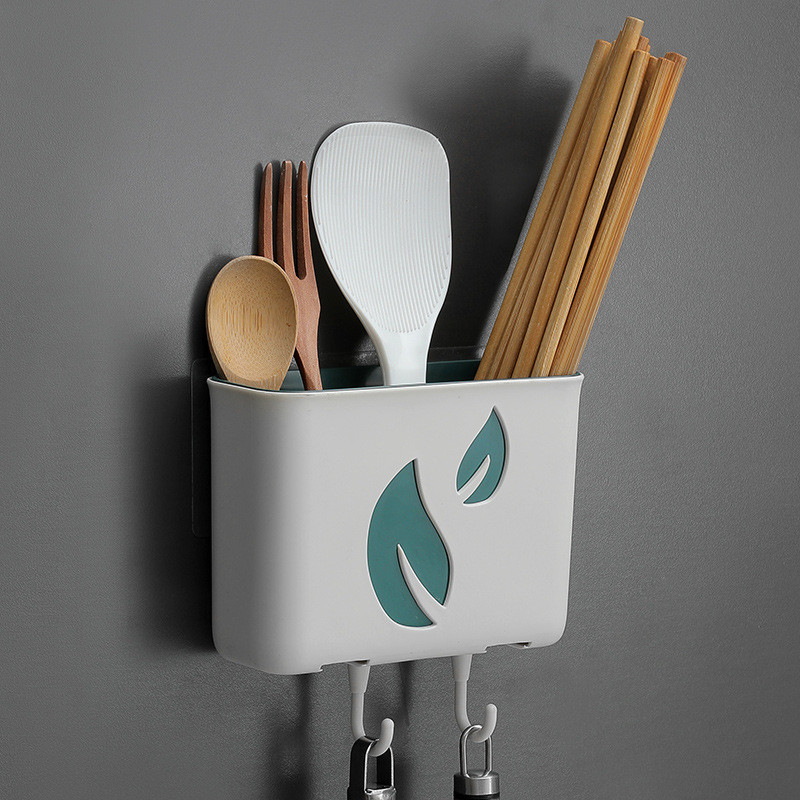 Bețișoare noi, montate pe perete, linguriță, suport pentru prosoape, raft de depozitare din plastic, veselă, suport de uscare, cârlige, accesorii de bucătărie