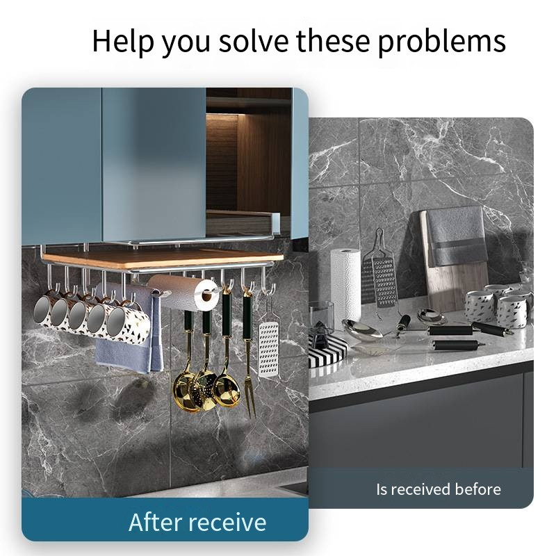 Suport de bucătărie agățat pentru dulap multifuncțional, masă de tocat, umeraș pentru dulap, agățat pe perete, suport pentru capac pentru oală de sticlă de vin