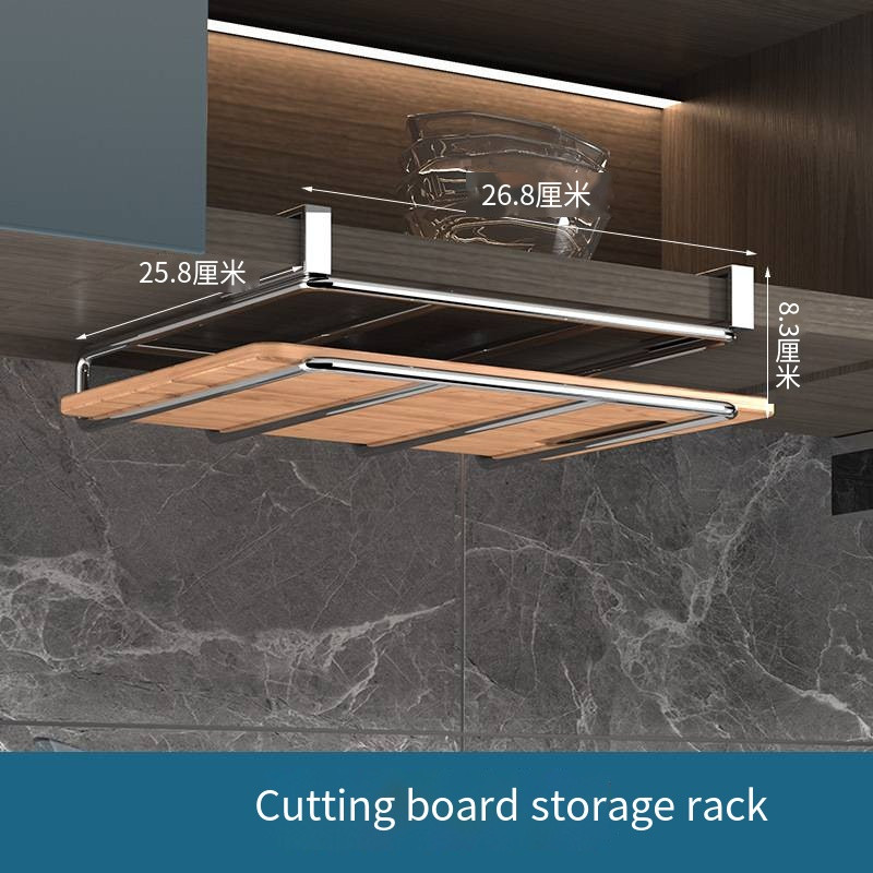 Suport de bucătărie agățat pentru dulap multifuncțional, masă de tocat, umeraș pentru dulap, agățat pe perete, suport pentru capac pentru oală de sticlă de vin