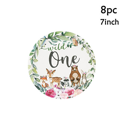Wild One Posuđe Animal Party Decor Party One 1st Birthday Party Decor Kids Safari Woodland Forest Theme Jungle Animal Decor